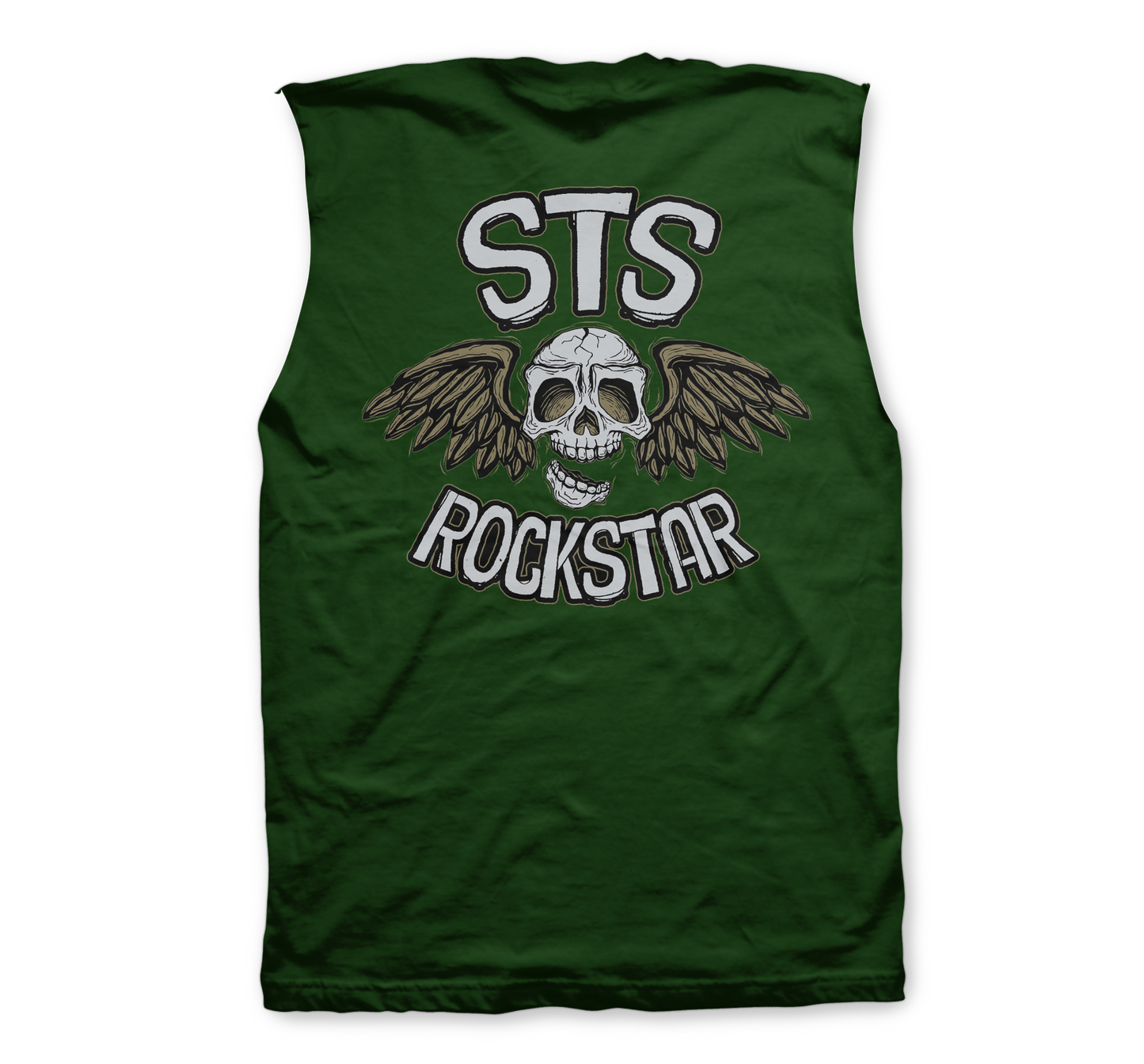 STS RockStar Muscle Tee Green