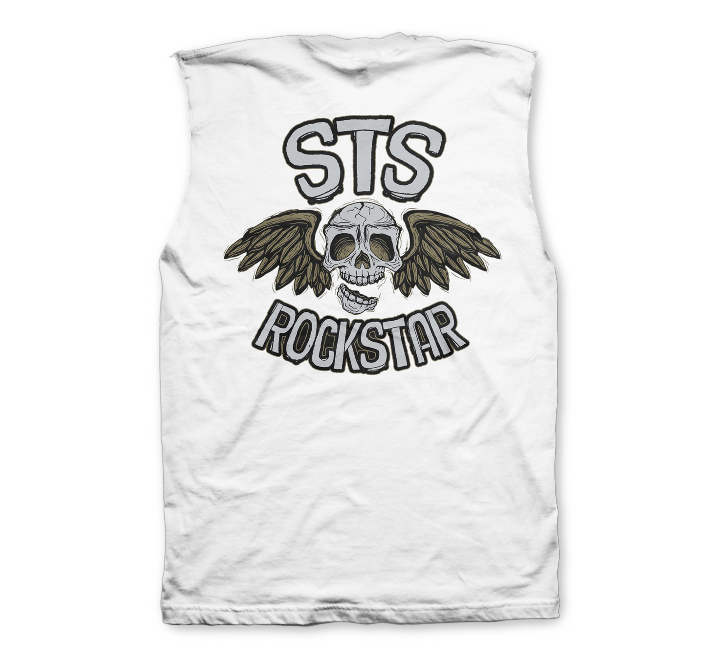 STS RockStar Muscle Tee White