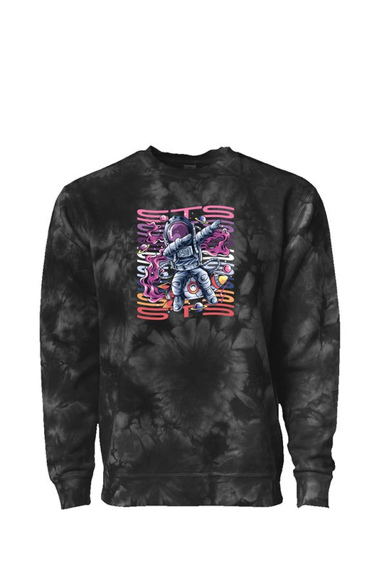 STS spaceman Crystal Tie Dye Crewneck