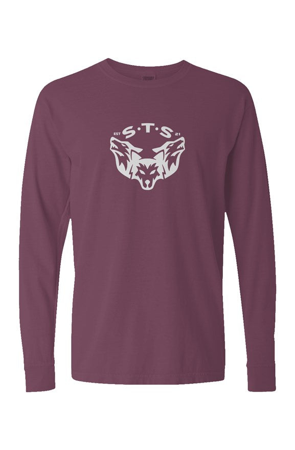 STS Logo Heavyweight Long Sleeve T Shirt Berry